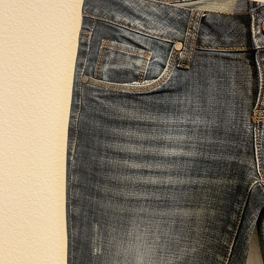 Flirty Everyday Skinny Refuge Distressed Washed Jeans Pant Womans Regular 0 Slim - Picture 3 of 12
